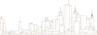 Modern şehir panoraması 3D illüstrasyon