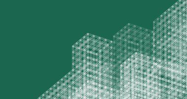 soyut mimari tasarımı 3D çizim