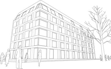 modern ev inşaatı 3D görüntüleme