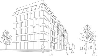 modern ev inşaatı 3D görüntüleme