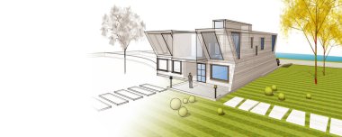 mimari konsept ev 3D görüntüleme