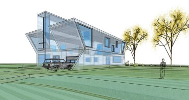 mimari konsept ev 3D görüntüleme