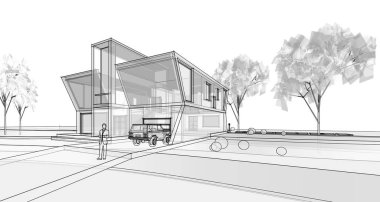 mimari konsept ev 3D görüntüleme