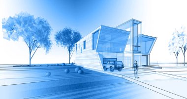 mimari konsept ev 3D görüntüleme