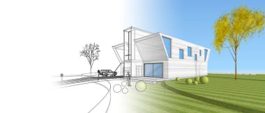 mimari konsept ev 3D görüntüleme