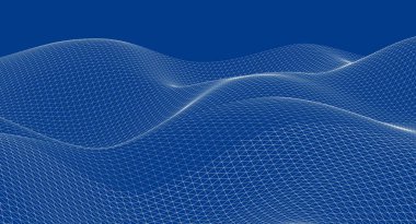 soyut geometri dalgalı yüzey 3 boyutlu illüstrasyon