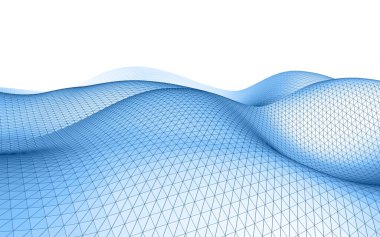 soyut geometri dalgalı yüzey 3 boyutlu illüstrasyon