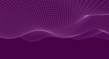 soyut geometri dalgalı yüzey 3 boyutlu illüstrasyon