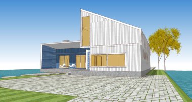 ev mimarisi çizimi 3d oluşturma