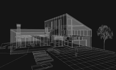 ev mimarisi çizimi 3d oluşturma
