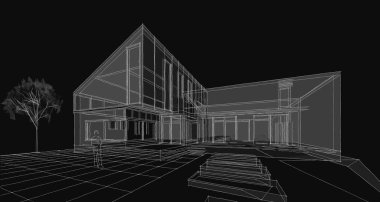 ev mimarisi çizimi 3d oluşturma