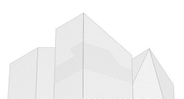 soyut mimari 3d çizim