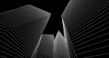 soyut mimari 3d resimleme arkaplanı