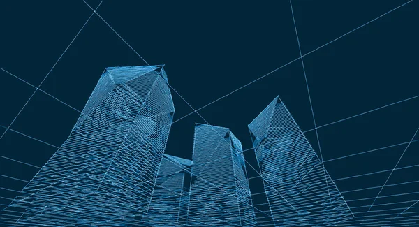 abstract architecture 3d illustration background