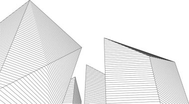 soyut mimari 3d çizim