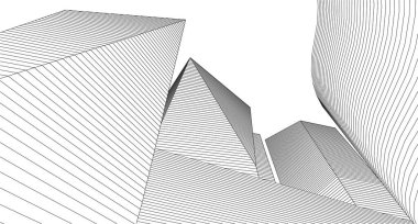 soyut mimari 3d çizim