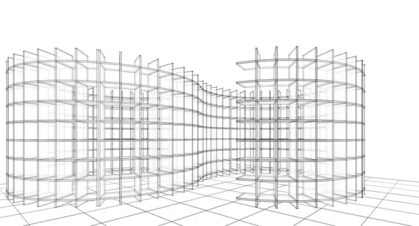 Abstrakcyjny Projekt Cylindra Ilustracji — Zdjęcie stockowe