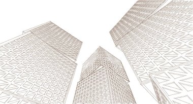 soyut mimari 3d çizim