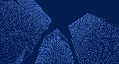 soyut mimari 3d çizim