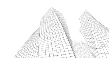 soyut mimari 3d resimleme arkaplanı