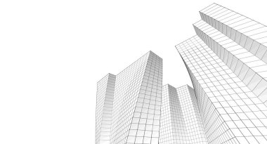 soyut mimari 3d resimleme arkaplanı