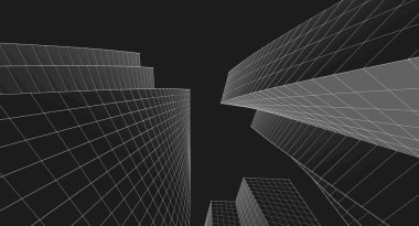 soyut mimari 3d resimleme arkaplanı