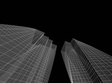 soyut mimari 3d resimleme arkaplanı