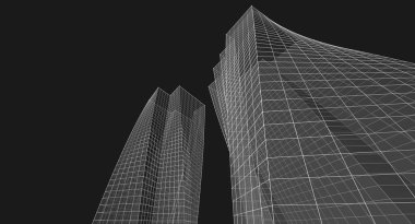 soyut mimari 3d resimleme arkaplanı