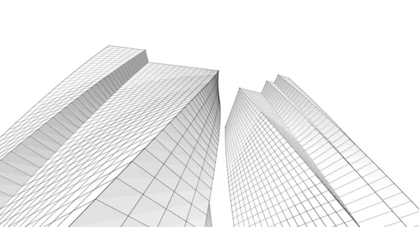 soyut mimari 3d resimleme arkaplanı