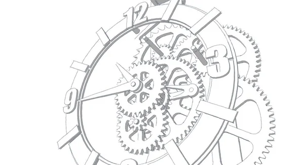 Orologio Grafico Simbolo Illustrazione — Foto Stock