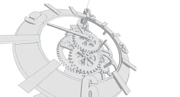 Orologio Grafico Simbolo Illustrazione — Foto Stock