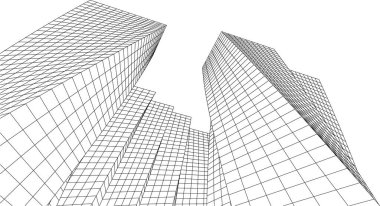 soyut mimari 3d resimleme arkaplanı