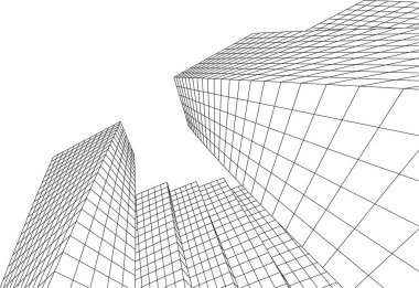 soyut mimari 3d resimleme arkaplanı