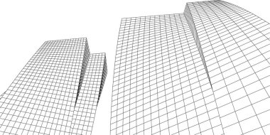 soyut mimari 3d resimleme arkaplanı