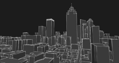 mimari peyzaj kenti 3D görüntüleme