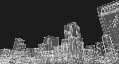 mimari peyzaj kenti 3D görüntüleme