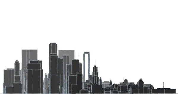 architectural landscape city 3d rendering