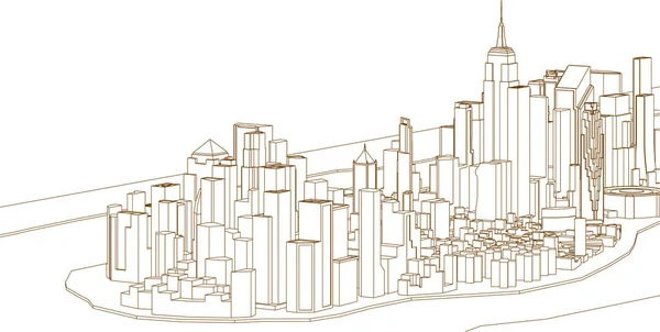 Современная Панорама Города — стоковый вектор