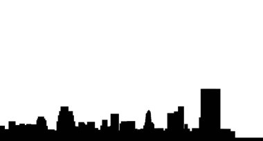 Modern şehir panoraması 3D illüstrasyon