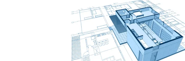 Ilustración Moderna Plano Casa —  Fotos de Stock