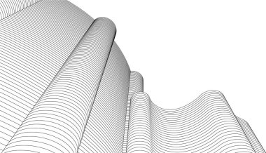  soyut geometrik arkaplan doğrusal yapı 3d oluşturma