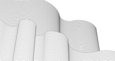  soyut geometrik arkaplan doğrusal yapı 3d oluşturma