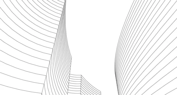 Abstrakt Geometrisk Bakgrund Linjär Struktur Rendering — Stock vektor