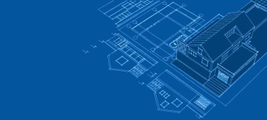 Modern ev planı 3d illüstrasyon
