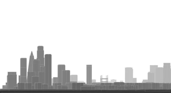 Modern City Panorama Illustration — Stock Photo, Image