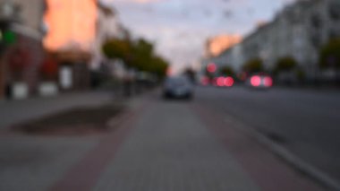 Bulanık şehir ışıkları arka planı