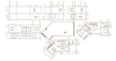 ev mimarisi eskizi 3D görüntüleme