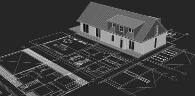 ev planı taslağı 3D oluşturma