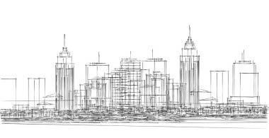 vektör şehir silueti panoraması