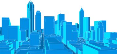 Bir şehrin 3 boyutlu resmi